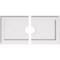 Ekena Millwork Rectangle Architectural Grade PVC Ceiling Medallion, 22"W x 11"H x 3"ID x 7 1/2"C x 1"P, Two-Piece CMP22X11RE2-03000 - alternate 1